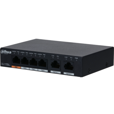 سوئیچ گیگابیت دسکتاپ غیر مدیریتی ۶ پورت DH-PFS3006-4GT-60